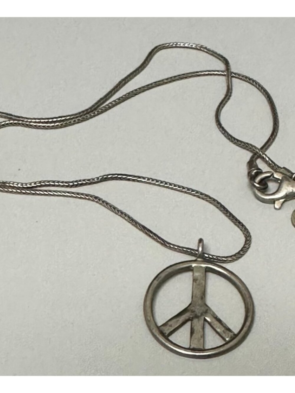 Silpada Sterling Silver Necklace Peace Sign Pendant N1971 Retired 18"